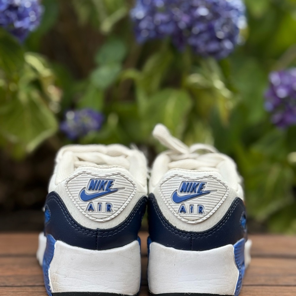 Nike Kids Air Max 90 LTR - Navy and White
